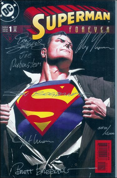 Superman Forever issue 1-C  DF Standard Cover (signed by Team)  1/15000