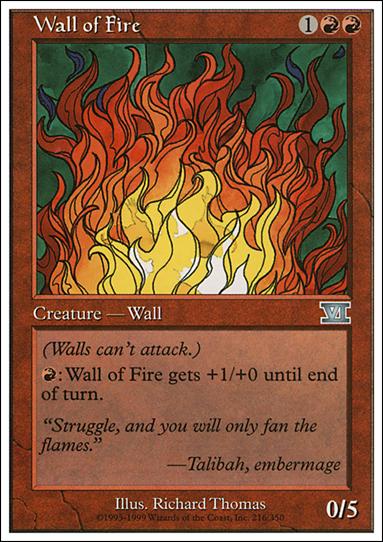 Magic the Gathering: 6th Edition (Base Set) card 216 Wall of Fire