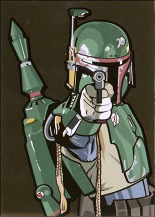 Star Wars Galaxy: Series 5 (Foil Subset) card 2-B Boba Fett Bronze Foil