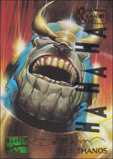 1995 Marvel Masterpieces (Multi-Foil E-Motion Parallel Base Set) card 97 Thanos