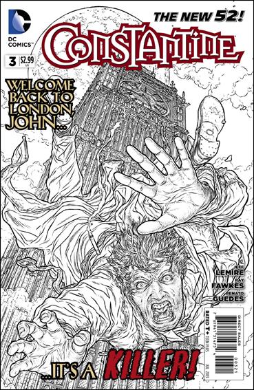 Constantine issue 3-B 1:25 Black and White Cover