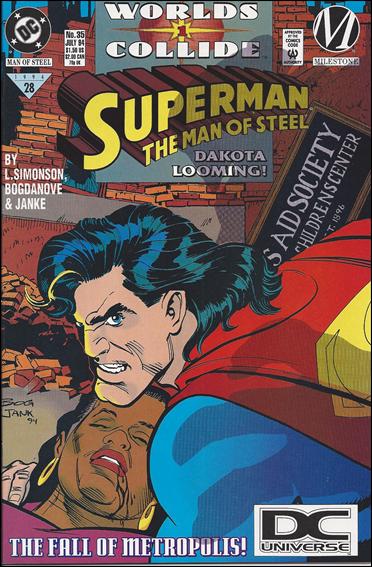 Superman: The Man of Steel issue 35-B DC Universe UPC (2nd Printing)