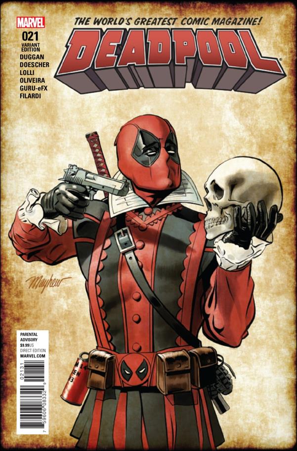 Deadpool (2016) issue 21-C Mike Mayhew Shakespeare Cover