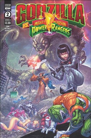 Godzilla vs the Mighty Morphin Power Rangers issue 2 Freddie Williams II Cover