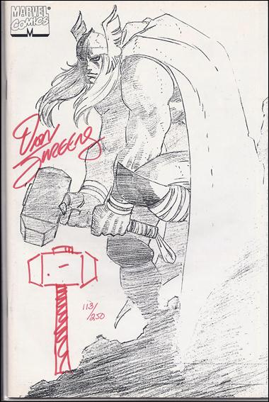 Thor (1998) issue 1-H DF Sketch Cover  (Signed/Remark by Jurgens) 1/250