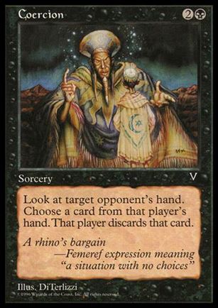 Magic the Gathering: Visions (Base Set) card 54 Coercion