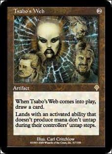 Magic the Gathering: Invasion (Base Set) card 317 Tsabo's Web