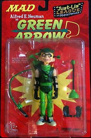 Just-Us League of Stupid Heroes figure 5 Alfred E. Neuman as Green Arrow