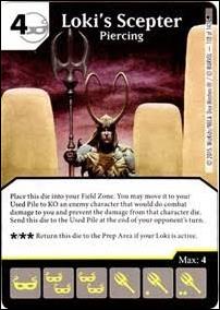 Marvel Dice Masters Age of Ultron  card 118 Loki's Scepter: Piercing