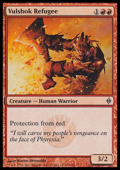 Magic the Gathering: New Phyrexia card 101 Vulshok Refugee
