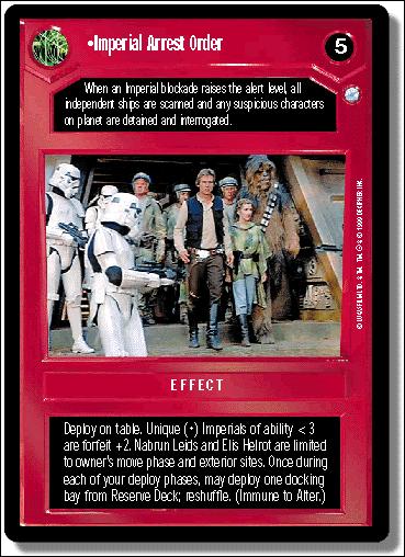 Star Wars: Endor Limited (Base Set) card 36 Imperial Arrest Order