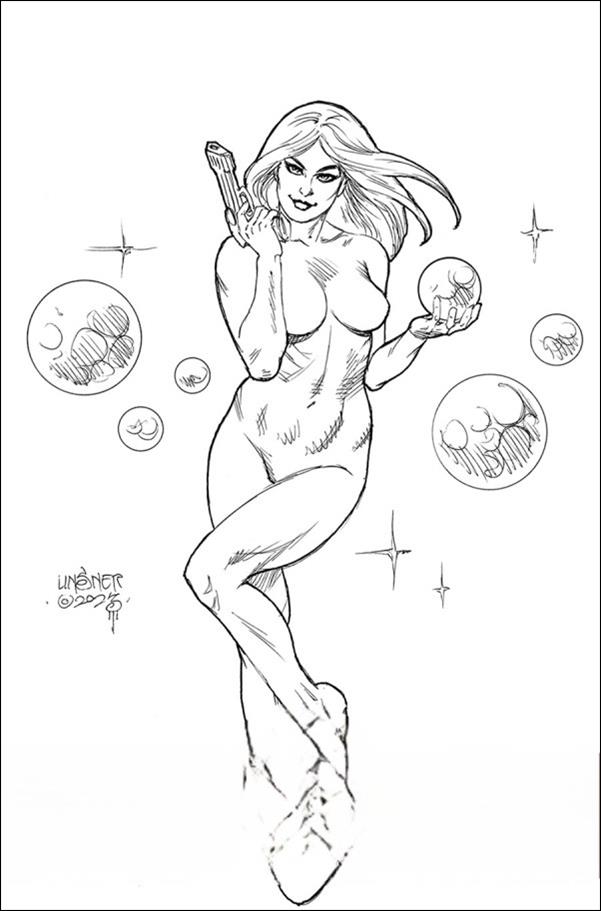 Barbarella (2024) issue 1-Q Joseph Michael Linsner B&W Virgin 1:25 Cover