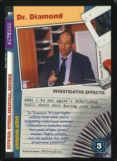 X-Files: The Truth Is Out There (Base Set) card XF97-0191v2 Dr. Diamond