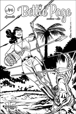 Bettie Page: Unbound issue 6-G David Williams 1:11 Black and White Cover