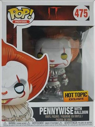 POP! Movies figure 475-C Pennywise with Balloon (Metallic) Hot Topic
