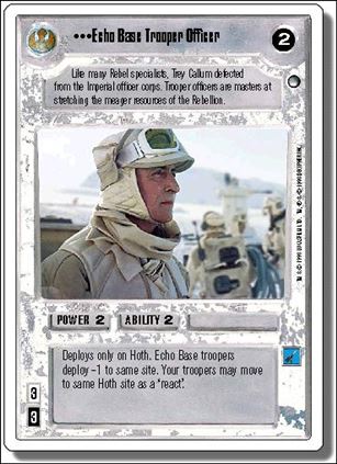 Star Wars: Hoth Revised (Base Set) card 94 Echo Base Trooper Officer