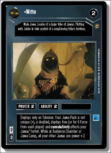 Star Wars: Jabba's Palace Limited (Base Set) card 43 Wittin
