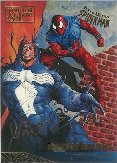 Fleer Ultra Spider-Man (Gold-Foil Signature Parallel Base Set) card 94 The Exile Returns