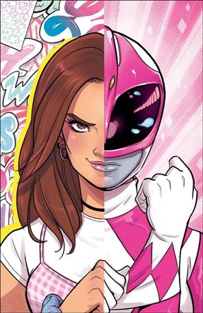 Mighty Morphin Power Rangers Pink issue 1-G Babs Tarr 1:100 Glitter Cover