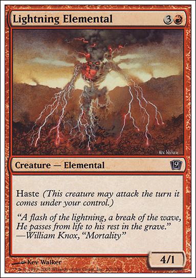 Magic the Gathering: 9th Edition (Base Set) card 201 Lightning Elemental