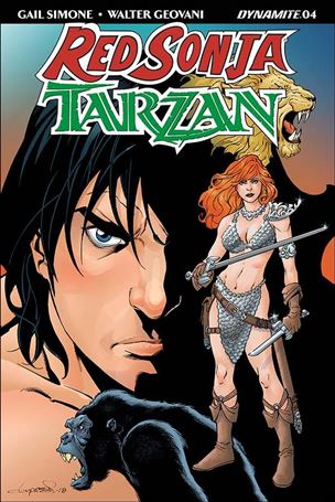 Red Sonja / Tarzan issue 4 Aaron Lopresti Cover