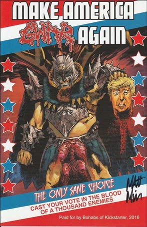 Gwar: Orgasmageddon issue 1-MP Jonathan Brandon Sawyer Kickstarter Cover (Singed)