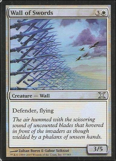 Magic the Gathering: 10th Edition (Base Set) card 57-B Wall of Swords (Foil)