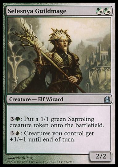 Magic the Gathering: Commander (Base Set) card 224 Selesnya Guildmage