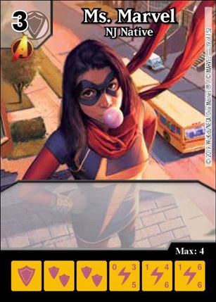 Marvel Dice Masters  Avengers Infinity Gauntlet card 39 Ms. Marvel: NJ Native