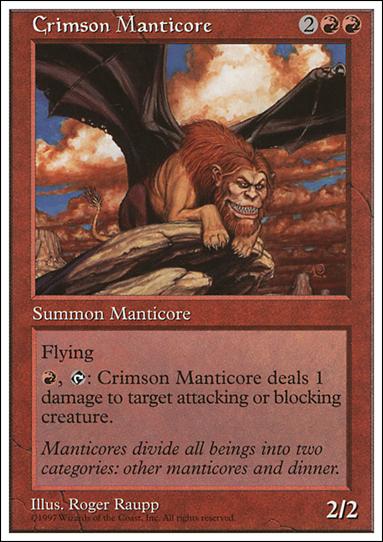 Magic the Gathering: 5th Edition (Base Set) card 218 Crimson Manticore
