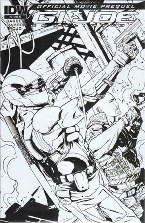 G.I. Joe 2 Movie Prequel issue 3-B Salvador Navarro 1:10 Black and White Cover