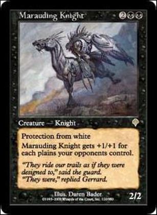 Magic the Gathering: Invasion (Base Set) card 110 Marauding Knight