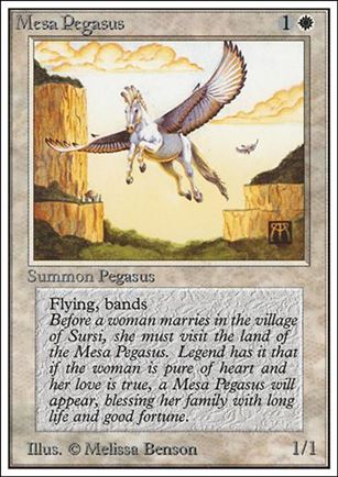 Magic the Gathering: Unlimited (Base Set) card 29 Mesa Pegasus