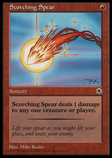 Magic the Gathering: Portal (Base Set) card 148 Scorching Spear