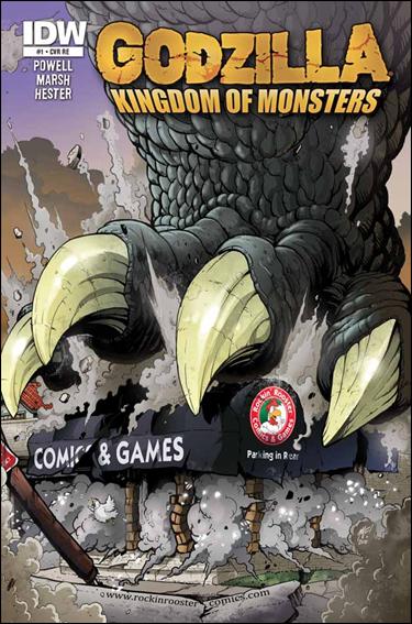 Godzilla: Kingdom of Monsters issue 1-OC Rockin' Rooster Comics & Games Cover 1/500