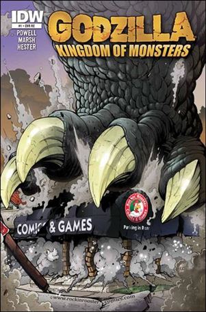 Godzilla: Kingdom of Monsters issue 1-OC Rockin' Rooster Comics & Games Cover 1/500