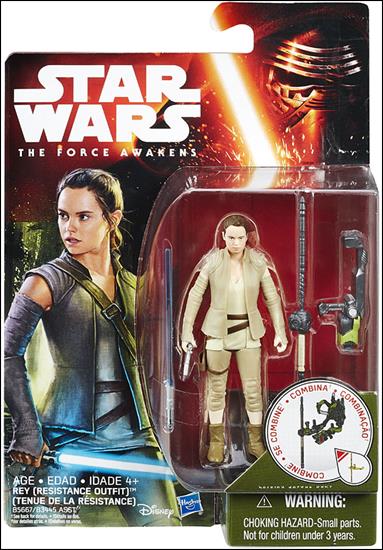 Star Wars: The Force Awakens 3 3/4" Basic Action Figures figure 30 Rey (Resistance Outfit)