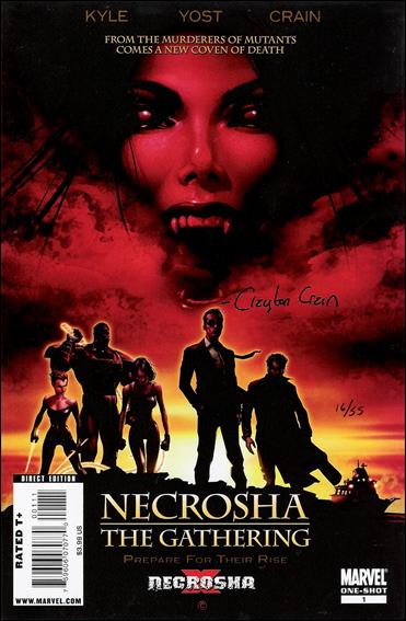 X Necrosha: The Gathering issue 1-B DF (Signed by Clayton Crain) 1/55