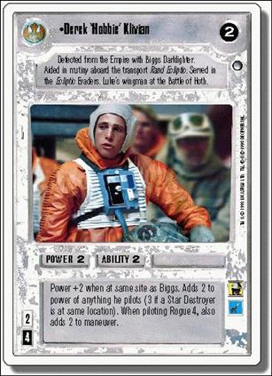 Star Wars: Hoth Revised (Base Set) card 92 Derek 'Hobbie' Klivian