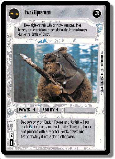 Star Wars: Endor Limited (Base Set) card 93 Ewok Spearman