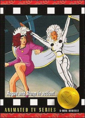 X-Men: Series 2 (Base Set) card 94 Rogue and Storm in Action!