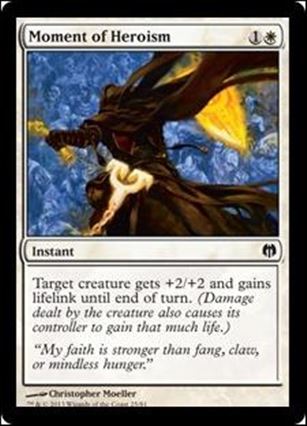 Magic the Gathering: Duel Decks: Heroes vs. Monsters (Base Set) card 25 Moment of Heroism