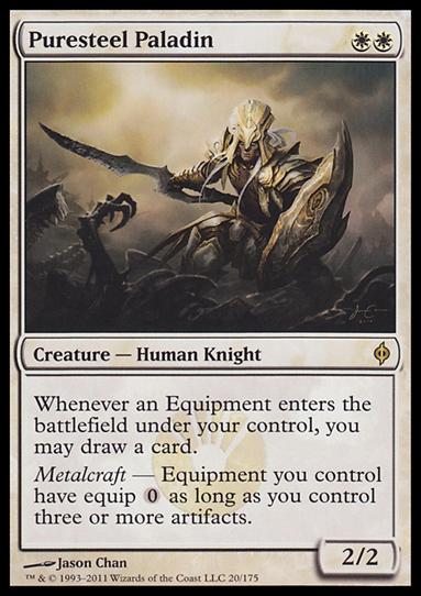 Magic the Gathering: New Phyrexia card 20 Puresteel Paladin