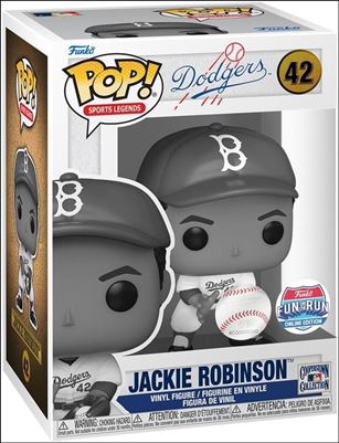 POP! Sports Legends figure 42-D Jackie Robinson (B&W) Fun on the Run Exclusive