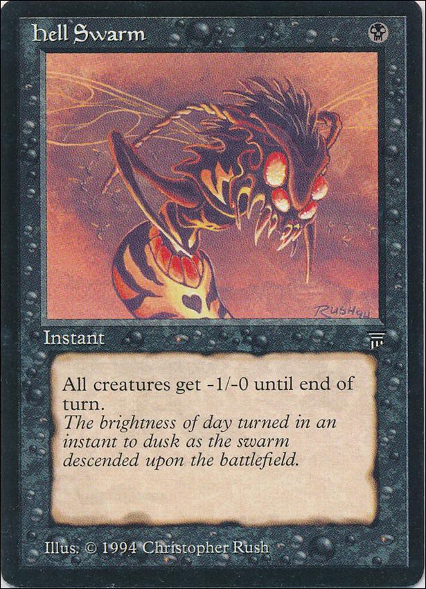Magic the Gathering: Legends (Base Set) card 103 Hell Swarm