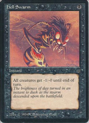 Magic the Gathering: Legends (Base Set) card 103 Hell Swarm