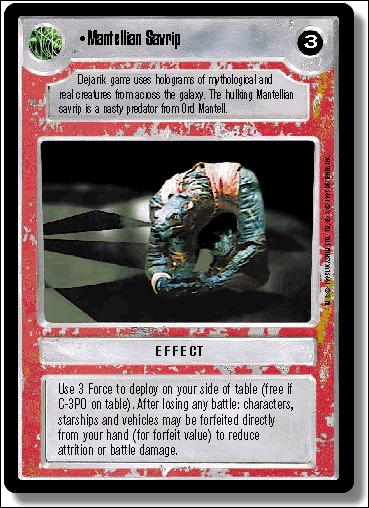 Star Wars: Premiere Limited (Base Set) card 215 Mantellian Savrip