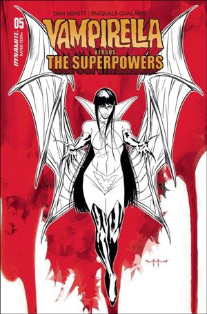 Vampirella vs. the Superpowers issue 5-H Pasquale Qualano 1:10 Line Art Cover