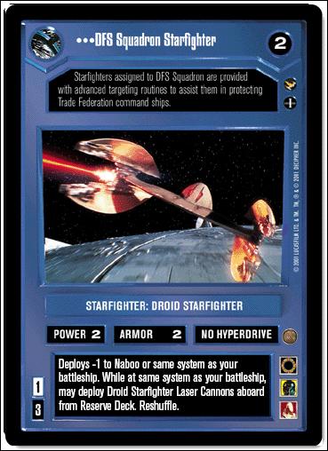 Star Wars: Theed Palace Limited (Base Set) card 50 DFS Squadron Starfighter