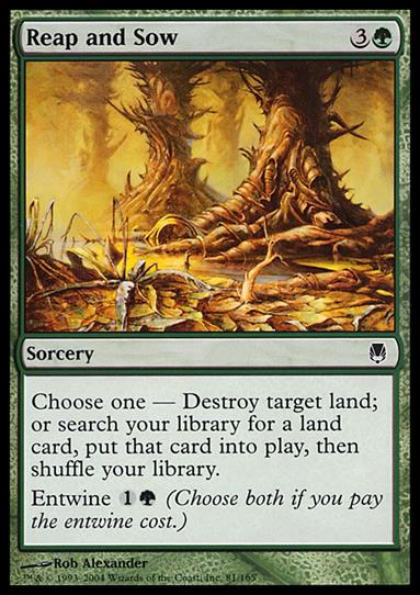 Magic the Gathering: Darksteel (Base Set) card 81 Reap and Sow
